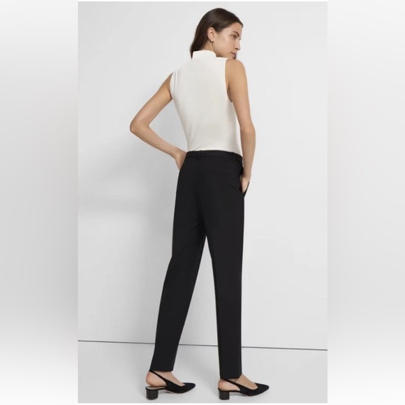 Theory Black Rumer Linen Blend Pants Womens Size 0 (677) - Picture 2 of 7
